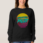 Aviation Retro Pilot Profession Sweatshirt (Vorderseite)