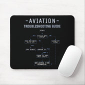 Aviation Troubleshooting Guide - Funny Air Mechani Mousepad (Mit Mouse)