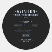 Aviation Troubleshooting Guide - Funny Air Mechani Runder Aufkleber (Vorderseite)