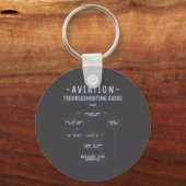 Aviation Troubleshooting Guide - Funny Air Mechani Schlüsselanhänger (Vorderseite)