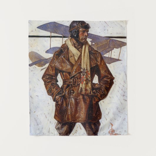 Aviator, 1917 by Joseph Christian Leyendecker Wandteppich (Vorderseite)
