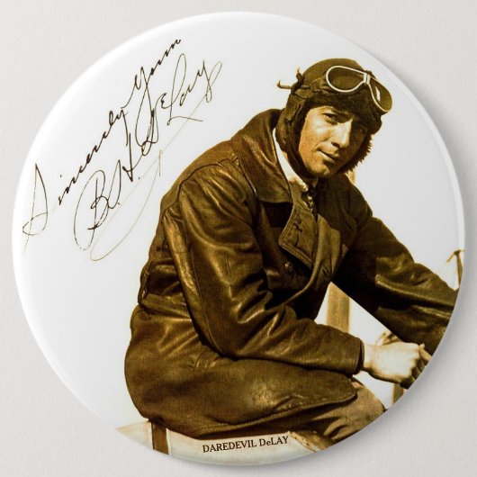 Aviator Actor Daredevil DeLay - Brave Button (Vorderseite)