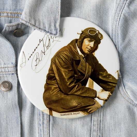 Aviator Actor Daredevil DeLay - Brave Button (Beispiel)