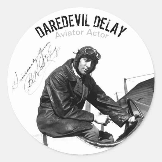 Aviator Actor DAREDEVIL DeLAY - Decal Sheet Runder Aufkleber (Vorderseite)