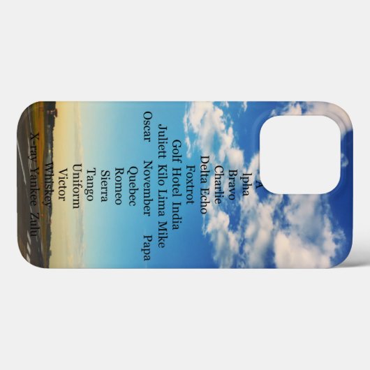 Aviator Alphabet Flugzeug  Case-Mate iPhone Hülle (Rückseite (Horizontal))