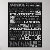 Aviator Alphabet Subway Art Poster (Vorne)