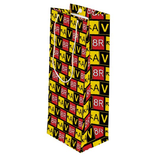 Aviator - AV8R - Geschenktüte Für Weinflaschen (Rückseite Schrägansicht)
