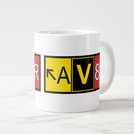 Aviator - AV8R - Jumbo-Tasse (Vorderseite Rechts)