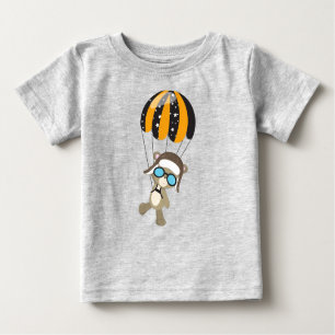 Aviator Bär, Pilotenbär, Niedlicher Bär, Fallschir Baby T-shirt