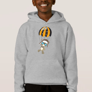 Aviator Bär, Pilotenbär, Niedlicher Bär, Fallschir Hoodie