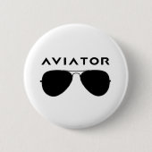 Aviator Brille-Silhouette Button (Vorderseite)