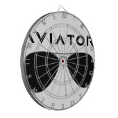 Aviator Brille-Silhouette Dartscheibe (Vorderseite Links)