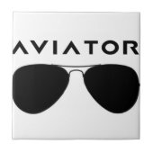 Aviator Brille-Silhouette Fliese (Vorderseite)