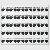 Aviator Brille-Silhouette Geschenkpapier (Flach)