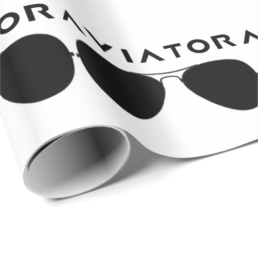 Aviator Brille-Silhouette Geschenkpapier (Rolleneckpunkt)