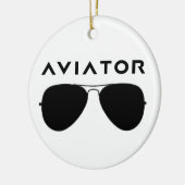 Aviator-Brille-Silhouette Keramikornament (Links)