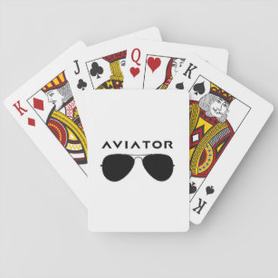 Aviator Brille-Silhouette Spielkarten