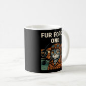 Aviator Cat Flying Felleiter Kaffeetasse (VorderseiteRechts)
