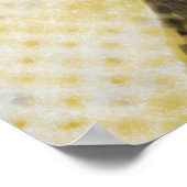 Aviator Cat Goggles Sunburst Portrait Poster (Ecke)