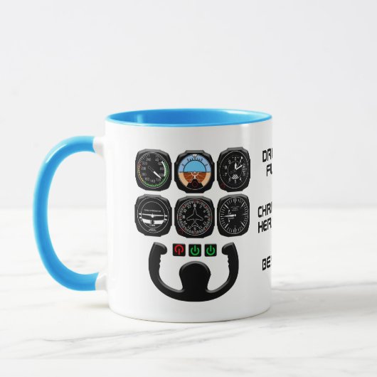 Aviator einzigartig und lustig tasse (Links)