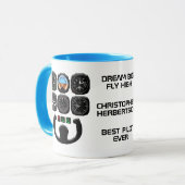 Aviator einzigartig und lustig tasse (Vorderseite Links)