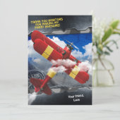 Aviator Flugzeug Danke Karte (Stehend Vorderseite)