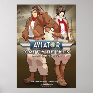 Aviator für das Facebook-Game-Poster Poster