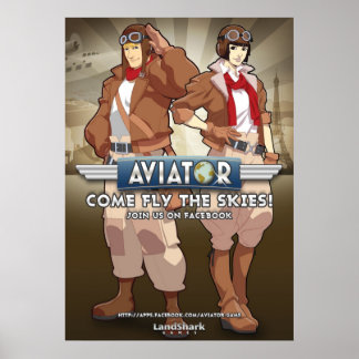 Aviator für das Facebook-Game-Poster Poster