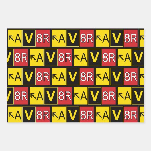 Aviator Geschenkpapier Set (Vorderseite)