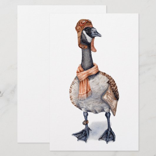 Aviator Goose Briefpapier (Vorne/Hinten)