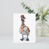 Aviator Goose Postkarte (Stehend Vorderseite)