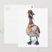 Aviator Goose Postkarte (Vorne/Hinten)