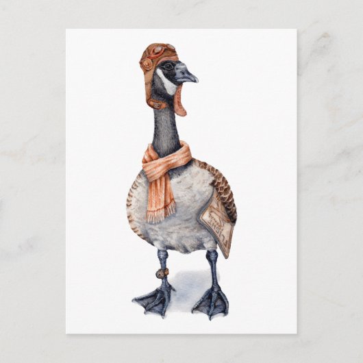 Aviator Goose Postkarte (Vorderseite)