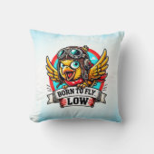 Aviator-Hühnchen Kissen (Vorderseite)