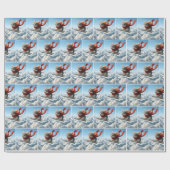 Aviator Maus Piloten eines Papierflugzeugs Geschenkpapier (Flach)