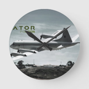 Aviator P3 Orion-Flugzeug Runde Wanduhr