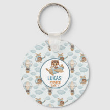 Aviator Party Baby Bear Pastel Blue Geburtstag