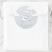 Aviator Pilot Airplane Precious Cargo Baby Shower Runder Aufkleber (Tasche)