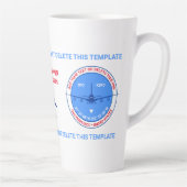 Aviator, Pilot, Reisende, Tourist individuell anpa Milchtasse (Rechts)