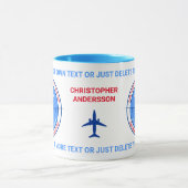 Aviator, Pilot, Reisende, Tourist individuell anpa Tasse (Zentrum)