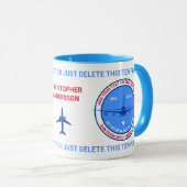 Aviator, Pilot, Reisende, Tourist individuell anpa Tasse (VorderseiteRechts)