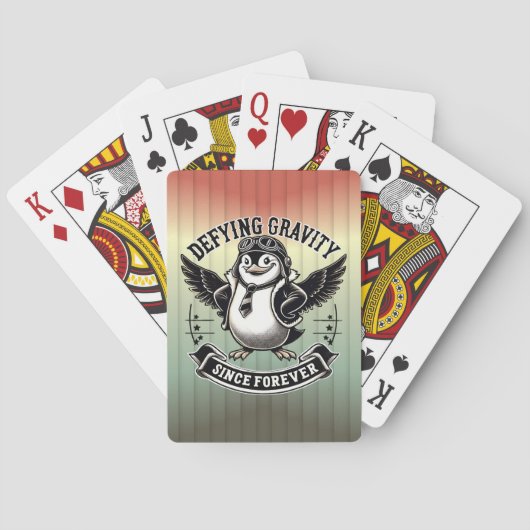 Aviator Pinguin Spielkarten (Rückseite)