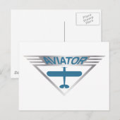 Aviator Postkarte (Vorne/Hinten)
