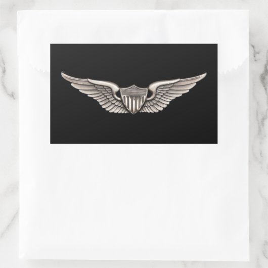 Aviator Rechteckiger Aufkleber (Tasche)