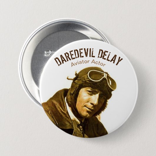 Aviator Schauspieler Daredevil DeLay Button (Vorne & Hinten)