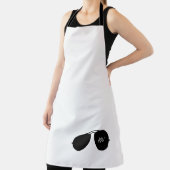 Aviator Shades Black Custom Pilot Name Sonnenbrill Schürze (InSitu)