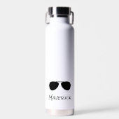 Aviator-Sonnenbrille Pilot NAME Flugzeug Flug Cool Trinkflasche (Vorne)