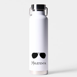Aviator-Sonnenbrille Pilot NAME Flugzeug Flug Cool Trinkflasche