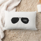 Aviator-Sonnenbrille Schwarzer benutzerdefinierter Lendenkissen (Decke)