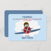 Aviator und sein Flugzeug Einladung (Vorne/Hinten)
